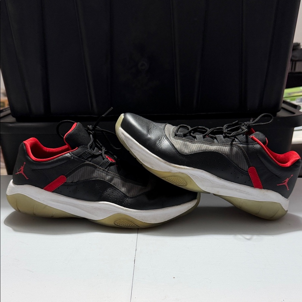 Jordan Black and Red Sneakers